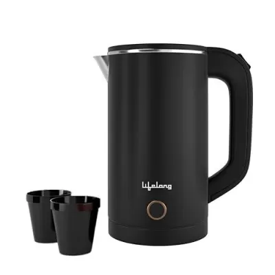 Lifelong Electric Kettle 0.8 Litre with 2 Cups | 600W Stainl at ₹599