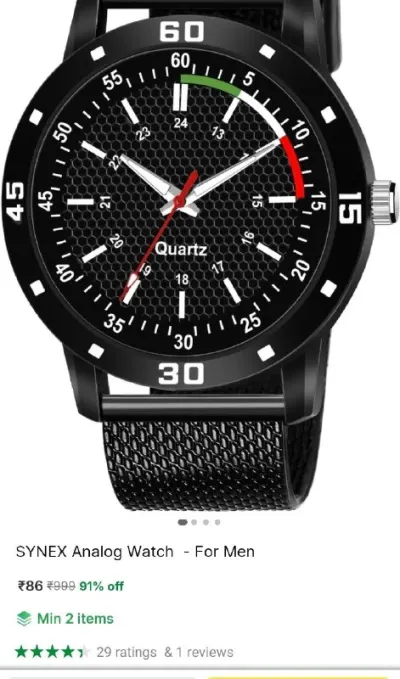 SYNEX Analog Watch For Men at ₹86