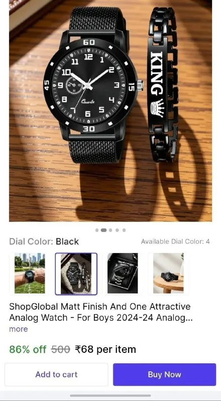 Watch breslet combo at 68rs at ₹68