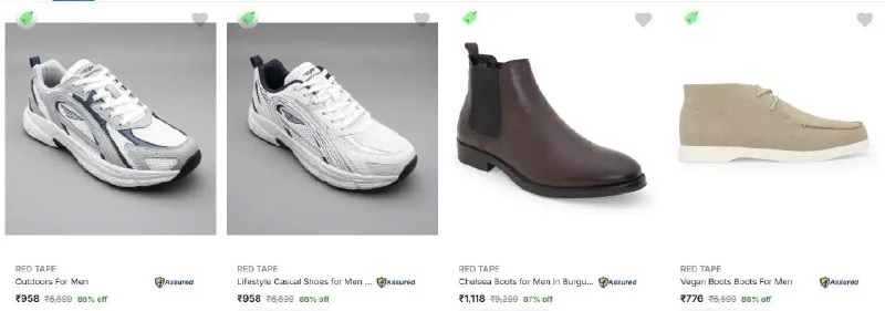 Minimum 85% Off Red Tape Footwear