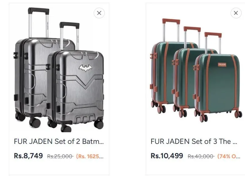 Biggest Ever price drop on Fur Jaden Premium Trolleys from ₹1,499
