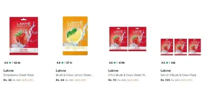 Min. 60% Off On Lakme
