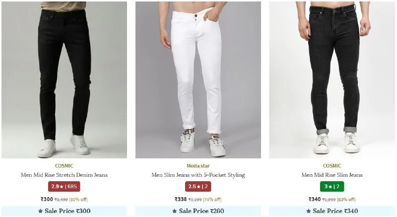 Jeans from ₹300