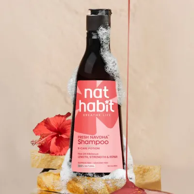 Nat Habit Hibiscus Natural Shampoo for Hair Growth & Damage Repair (250ml) at ₹271