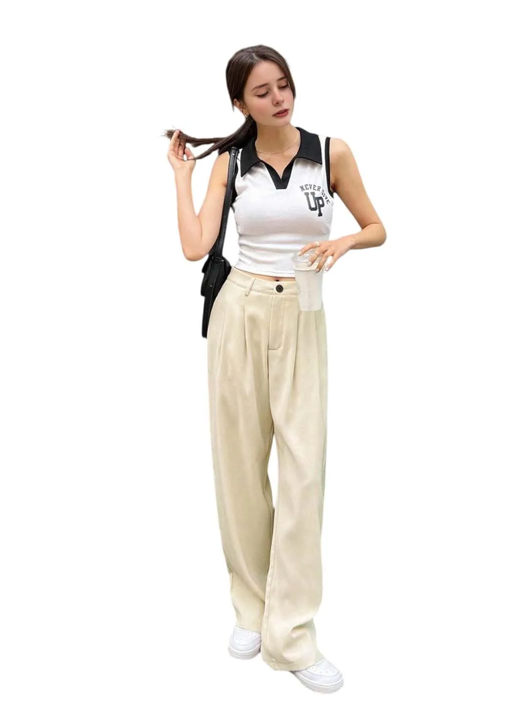 KOTTY Women's Regular Fit Mid Rise Trouser at ₹194