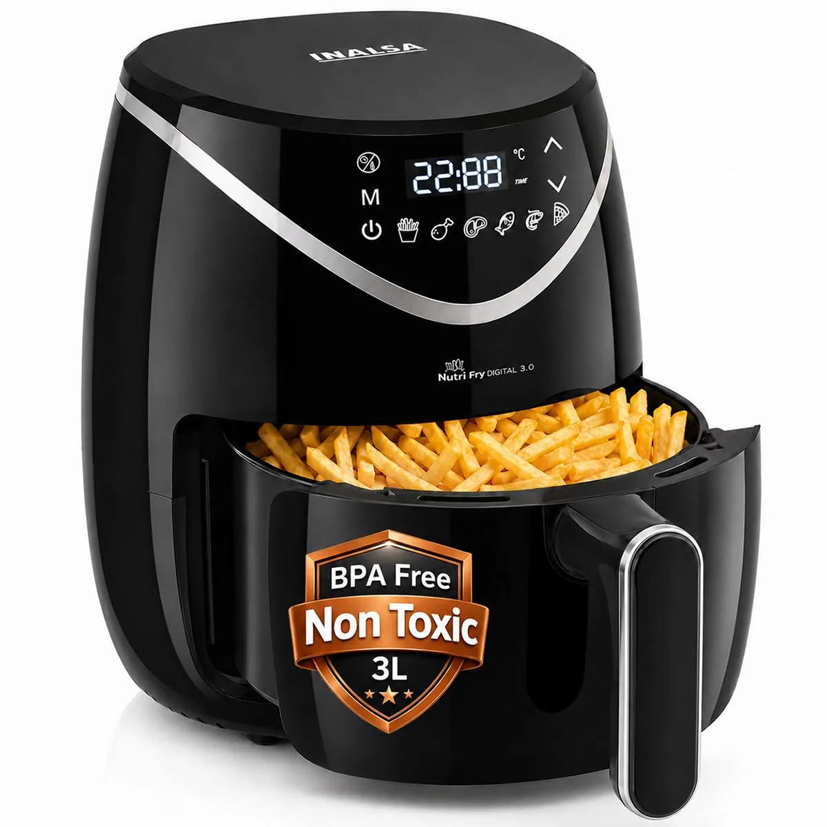 INALSA Air Fryer 3L, Non Toxic,Digital Air Fryer,Air Crisp Technology at ₹2,794