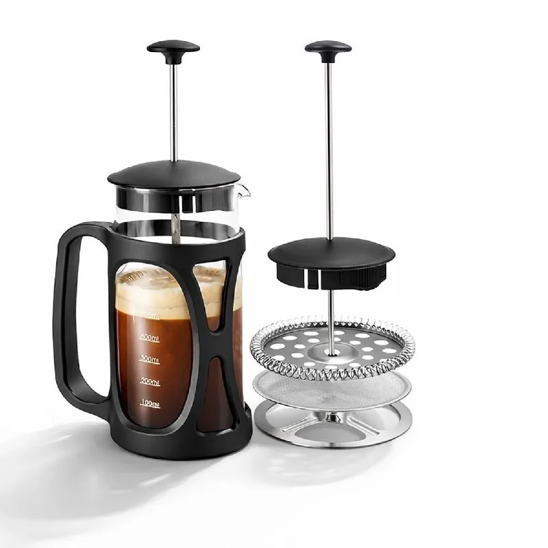 Wonderchef French Press Coffee Maker 350 ml | Heat Resistant Borosilicate Glass Carafe at ₹459