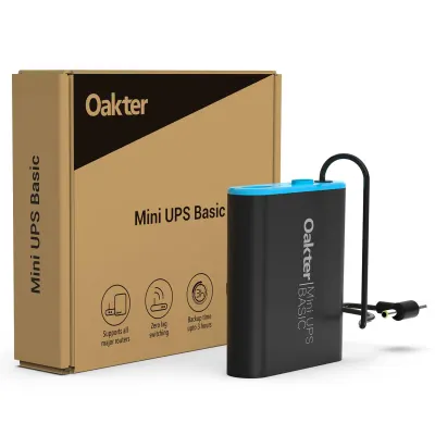 Oakter Mini UPS Basic for WiFi Router Broadband Modem at ₹799