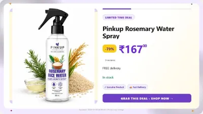 pinkup Rosemary Water Spray for Hair Growth (200 ml) at ₹167