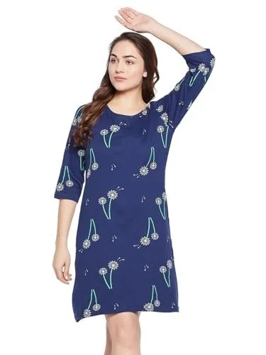 Clo Women's Cotton Pretty Florals Short Night Dress at ₹399