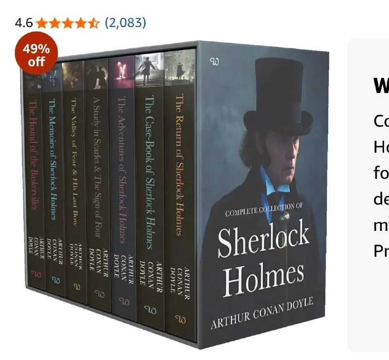 Sherlock Holmes Series Complete Collection 7 Books Set by Arthur Conan Doyle at ₹910