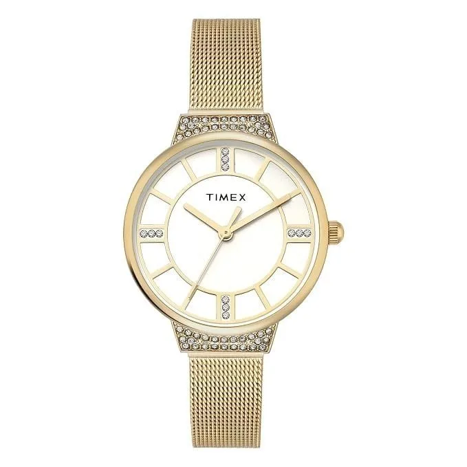 TIMEX Champagne Round Dial Analog Women's Watch at ₹1,781
