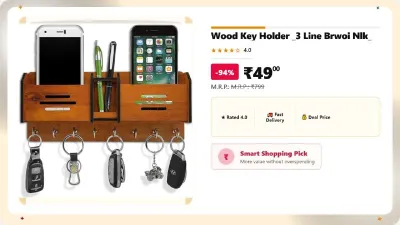 Wood Key Holder at ₹49