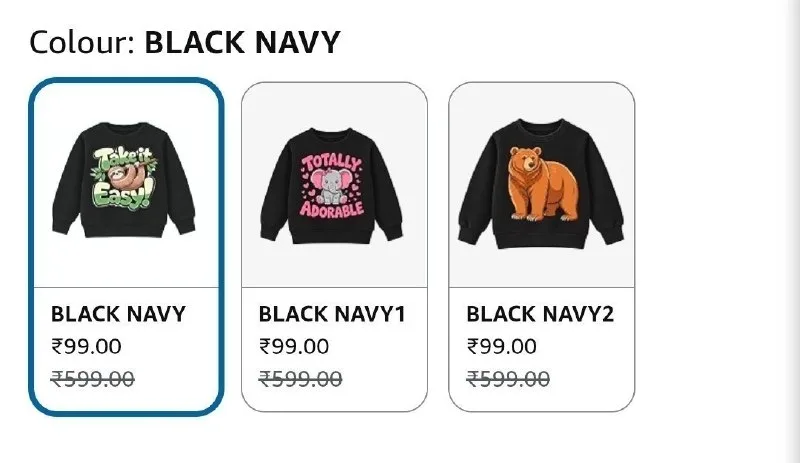 Kids Sweatshirt at ₹99