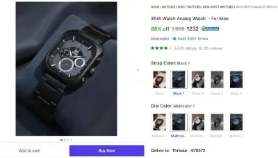 IRHA Watch Analog Watch at ₹232