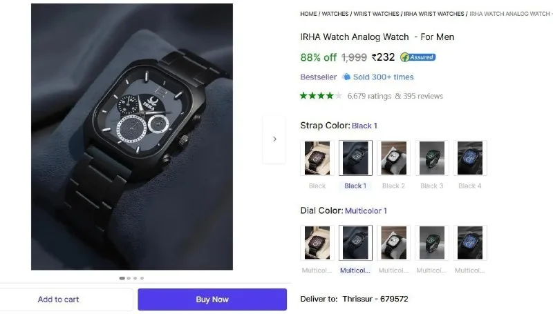 IRHA Watch Analog Watch at ₹232