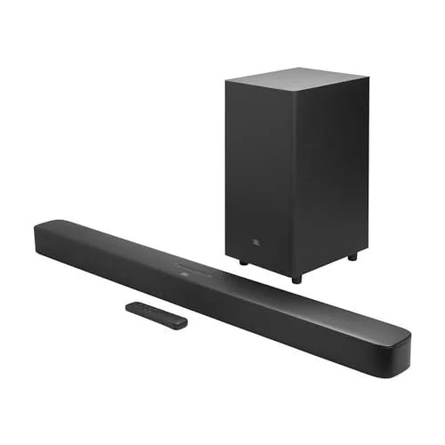 JBL New Launch Bar 2.1 Esial (440W) Soundbar with Dolby Digital & Powerful Bass, Wireless Subwoofer, HDMI ARC, Bluetooth Streaming, O at ₹17,999