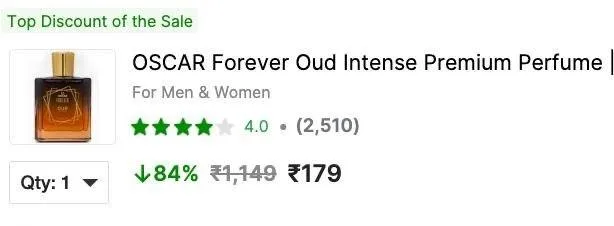 OSCAR Forever Oud Intense Premium Perfume at ₹179