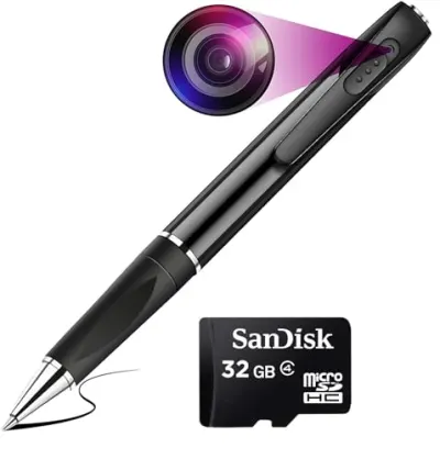 IBS 1080P Body Camera Pen [Upgraded 2024] – Body Cam with HD Video or Picture Taking, SD Card Storage, and Manual Control for Privacy Compli at ₹1,241