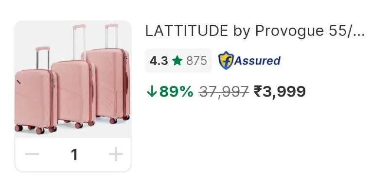 Fkrt | Upto 90% Off on Provogue Suitcase & Backpacks