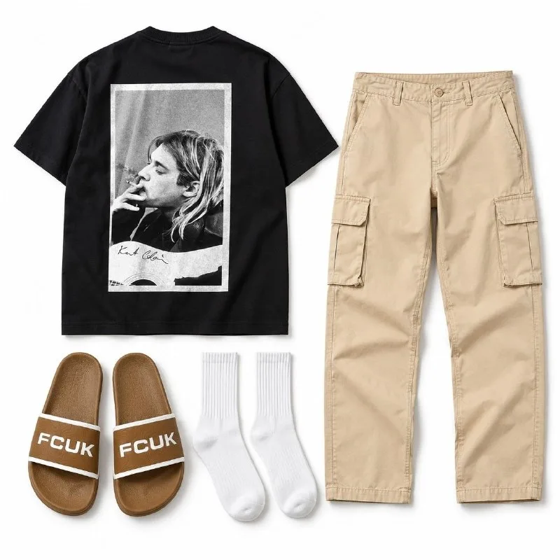 T shirt, Cargos and 1 more