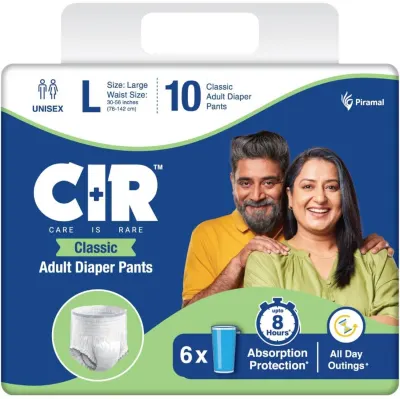 CIR Adult Diaper Pants (Large, 10 Pieces) at ₹174