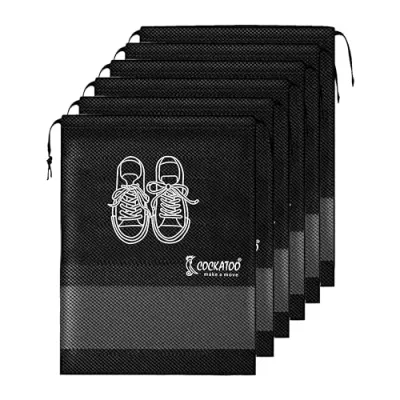 Cockatoo Shoe Bag for Travel Bag for Men & Women, Shoe Cover for Storage at Home Gym Reusable Travelling Accessories, Organizer Pouch Footwe at ₹99