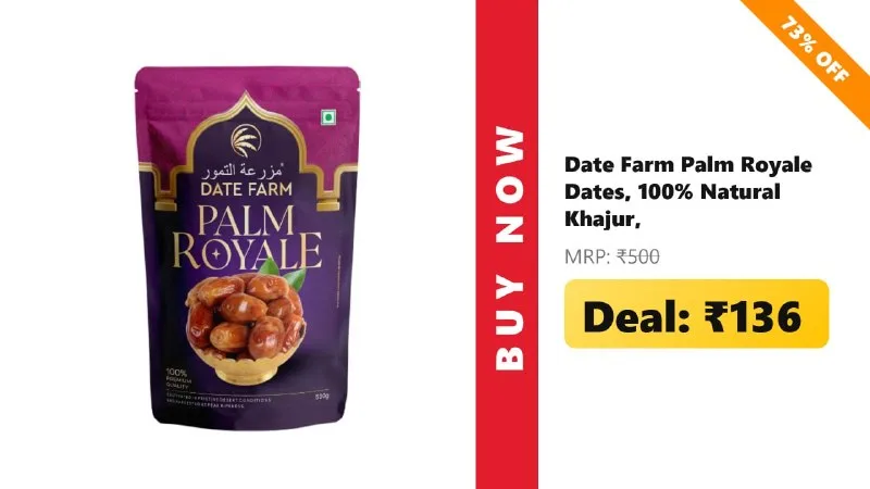 Dry Dates (1 x 500 g) at ₹136