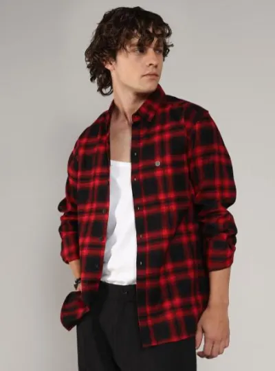 CAHOOT Men's Classic Buffalo Checked Cotton Casual Shirt
