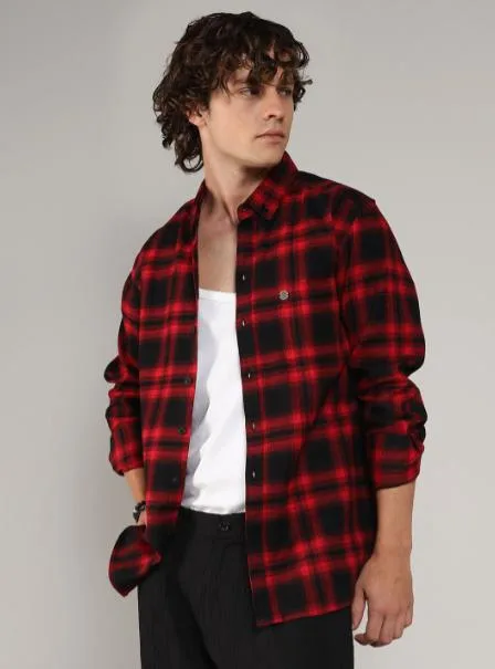CAHOOT Men's Classic Buffalo Checked Cotton Casual Shirt