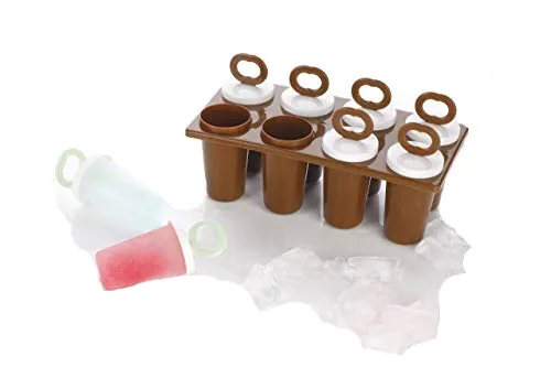Black Olive Kulfi Maker Mould with Tray - Ice Cream Popsicle Mold Set Reusable Kulfi Ice Candy Maker with Sticks Homemade Ice Pop Mould Free at ₹89