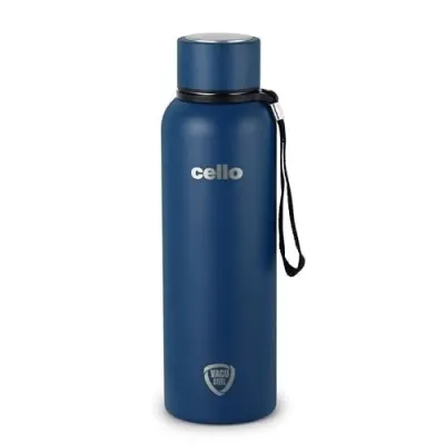 CELLO Duro Kent Stainless Steel Hot and Cold Water Bottle 750 ml Dark Blue | ISI Certified Spillproof Leakproof Double Wall Vacuum Insulated at ₹536