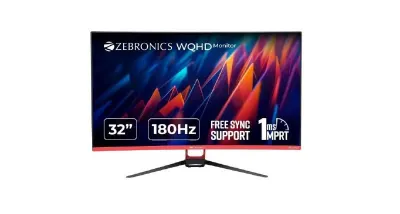 ZEBRONICS S32A, 1800R Curved Gaming Monitor 32 inch at ₹15,569