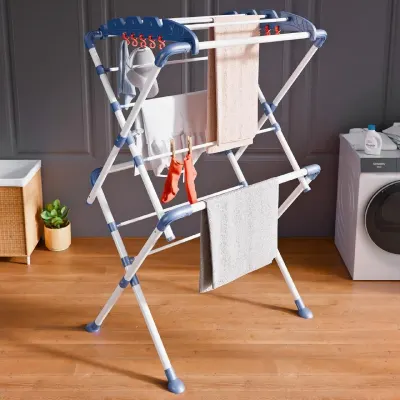 Happer Premium Clothes Stand for Drying |Foldable Portable |2 Layer Rack for Balcony at ₹1,398