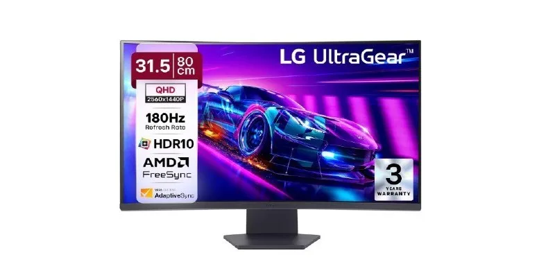 LG 32GS60QC 80cm (32 Inch) Ultragear Curved Gaming Monitor at ₹16,249