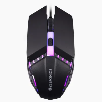ZEBRONICS PHERO Wired Gaming Mouse with up to 1600 DPI, Rainbow LED Lights at ₹170