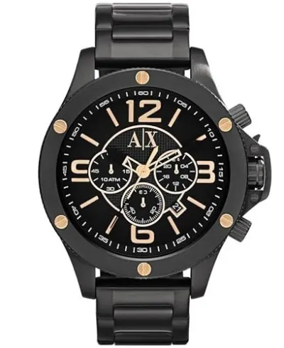 Armani Exchange Wellworn Analog Black Dial Men's Watch - AX1 at ₹11,106