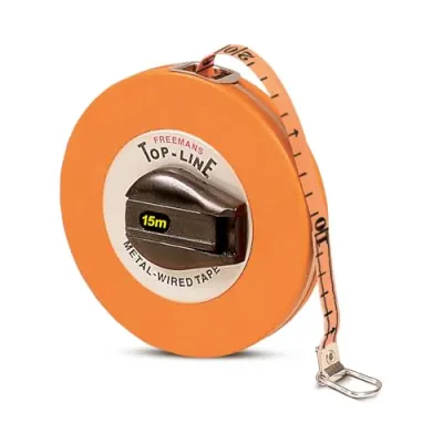 FREEMANS Top Line 15m:16mm Metal Wired Measuring Tape - 15m/50ft Case Reinforced with Stainless Steel Band Durable Winding Mechanism Handle  at ₹158