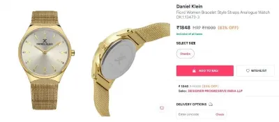 Daniel Klein Fiord Women Bracelet Style Straps Analogue Watch DK.1.13473-3 at ₹1,848
