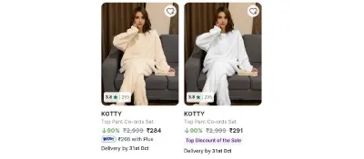 Upto 90% Off On Kotty Co Ords For Womens