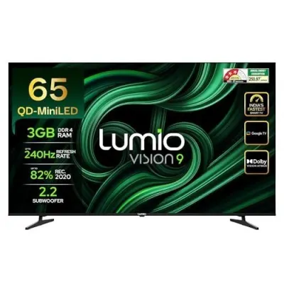 Lumio Vision 9 2026 165cm (65 inches) 4K Ultra HD Smart QD-MiniLED Google TV at ₹62,748