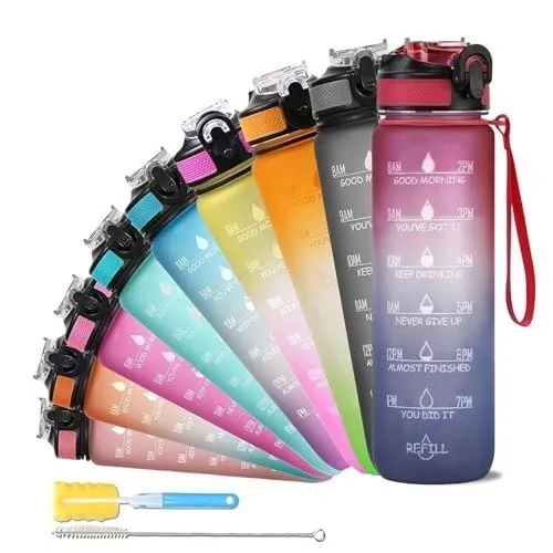 SOLARA Sipper Water Bottle 1 Litre, Leakproof, BPA-Free & Durable Tritan, Water Bottle for Adults, Gym, Kids, School, Gifts & Office, Motiva at ₹299