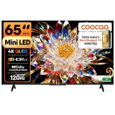 coocaa 164 cm (65 inches) 4K Ultra HD Smart Mini LED QLED Google TV 65MINI75Q at ₹39,249