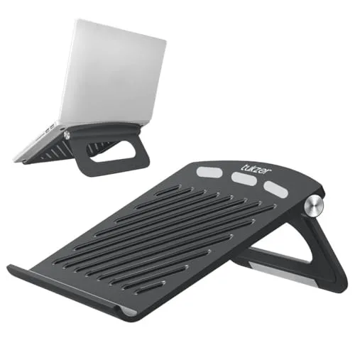 Tukzer Foldable Laptop & Tablet Stand Riser for Laptop/MacBook/Notebook Up to 15.6-Inches, with Multi-Angle Adjustment, Lightweight & Ergono at ₹279
