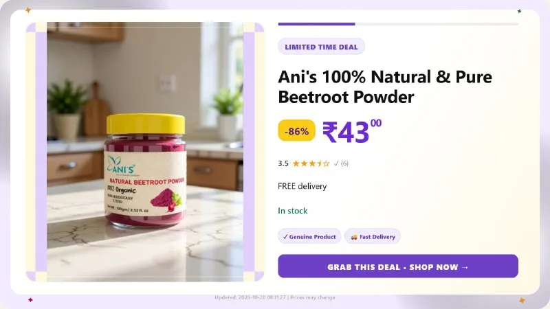 Ani's 100% Natural & Pure Beetroot Powder at ₹43