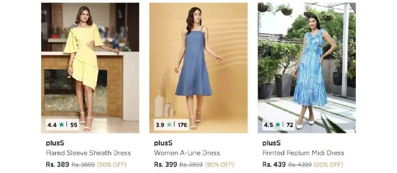 UPTO 90% OFF On Pluss Women Clothing
