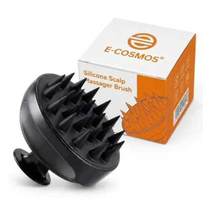 E-COSMOS® Hair Scalp Massager Shampoo Brush with Soft Silicone Bristles Kitchen for Anti Dandruff Removal Head Massager Prevents Hair loss f at ₹59