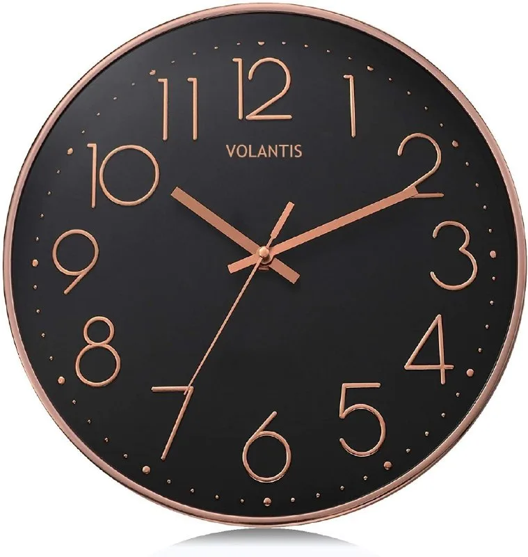 VOLANTIS 12 Inch Modern Plastic Stylish Non Ticking Silent Analog Wall Clock at ₹501