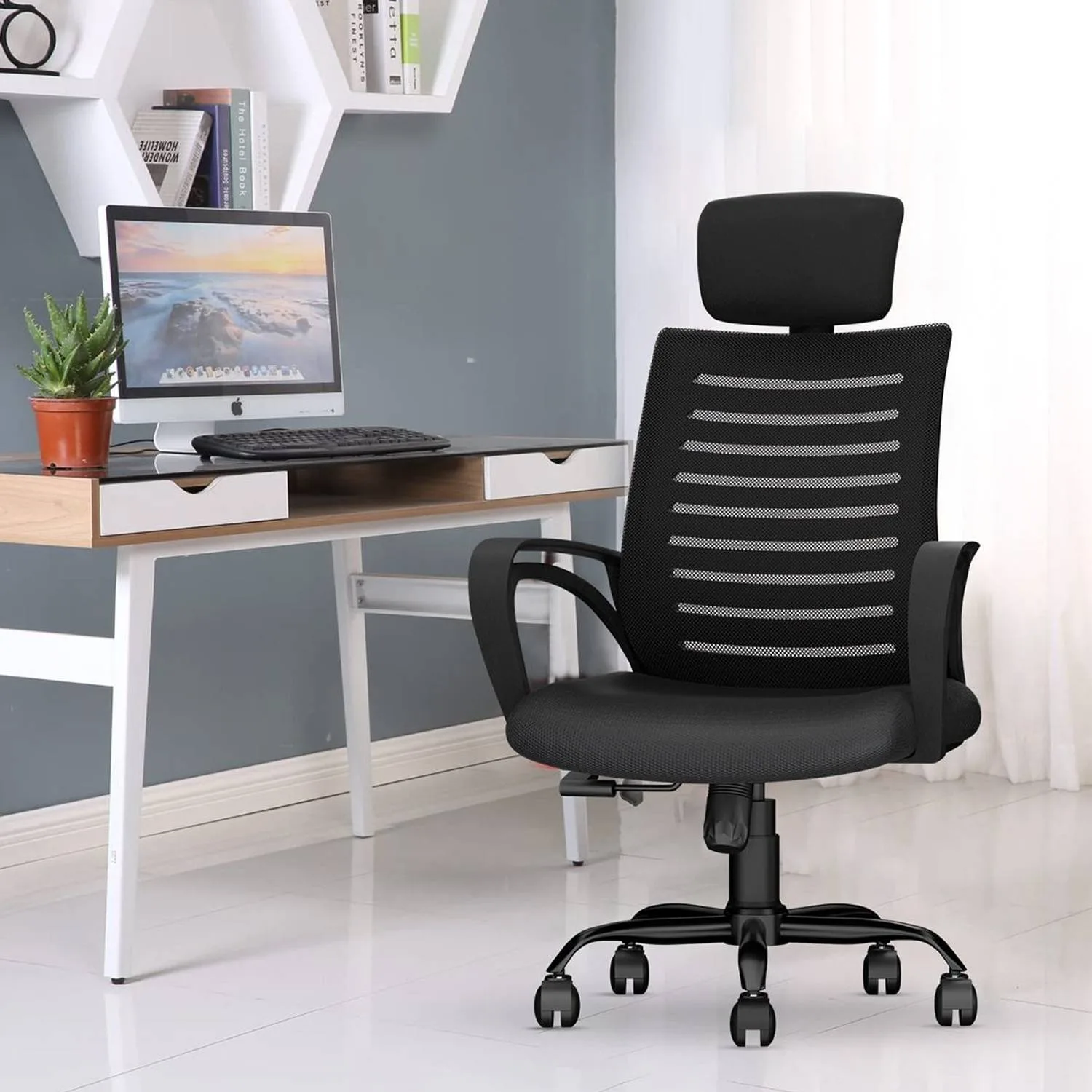 CELLBELL Desire C104 High Back Fabric Mesh Office Chair at ₹4,048