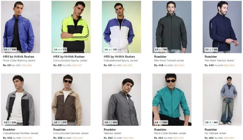 Winter Jackets from ₹431